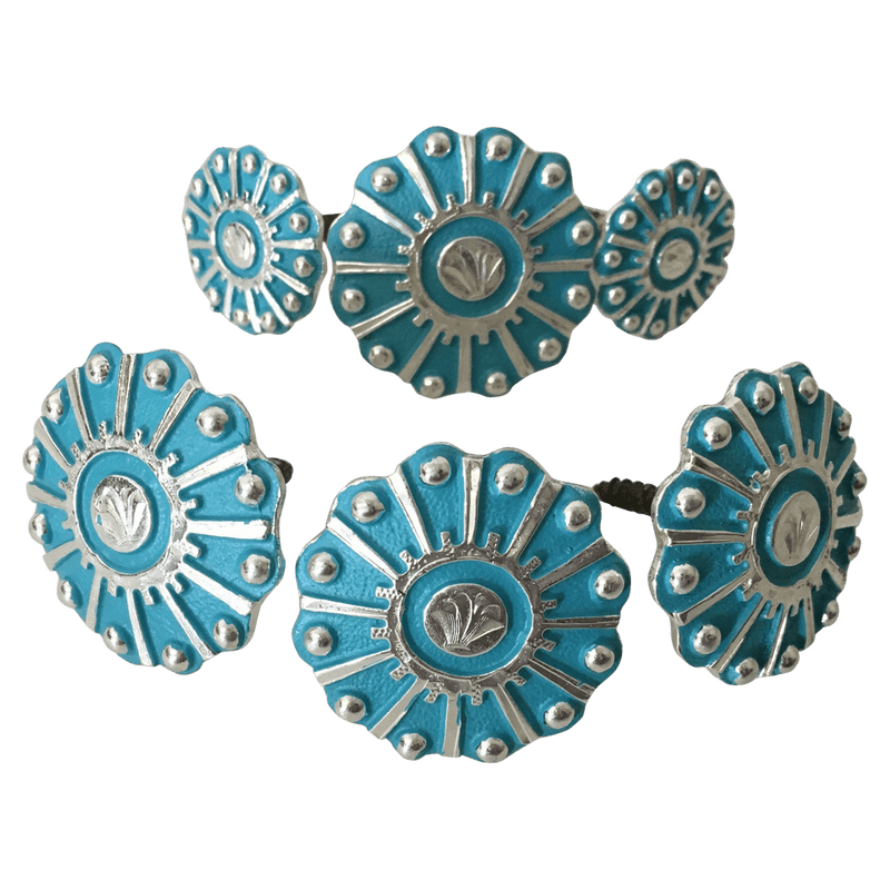 CBCONCH 109B Starburst With Turquoise Conchos